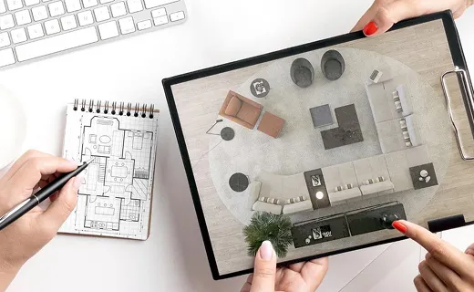 Make a draft design for each Space