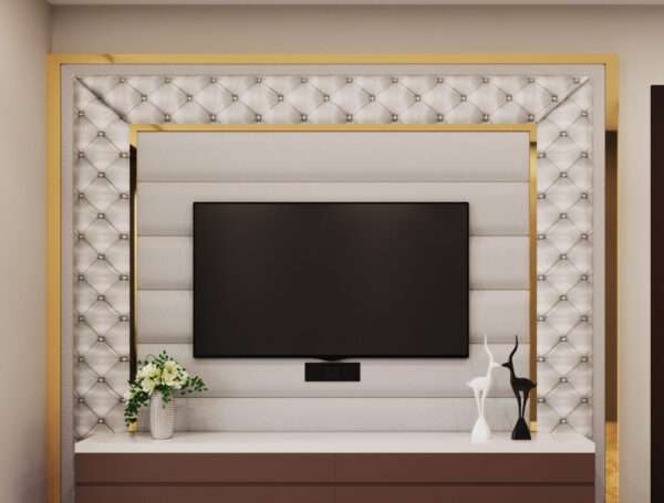 Wall Mounted TV Unit - White Background